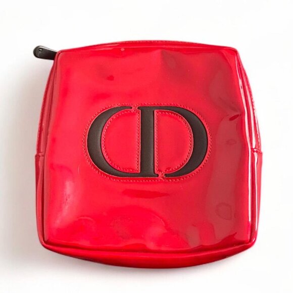 CHRISTIAN DIOR - Red Trousse Pouch - LIMITED EDITION - 7"L x 7"W - Picture 1 of 5